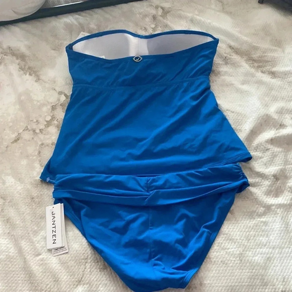 Royal Blue Jantzen Tankini Swimsuit Set Size 10 - Picture 6 of 9